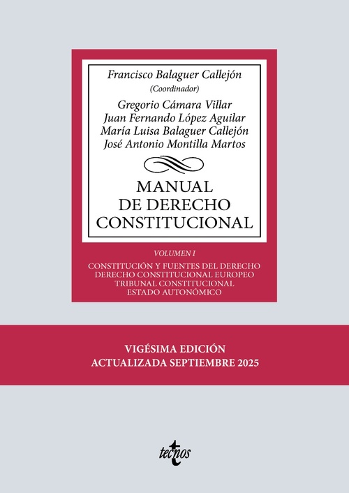MANUAL DE DERECHO CONSTITUCIONAL VOL.1 (20º ED.)