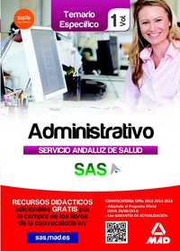 1. TEMARIO ESPECÍFICO ADMINISTRATIVO DEL SERVICIO ANDALUZ DE SALUD (SAS) 2014