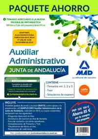 PAQUETE AHORRO AUXILIAR ADMINISTRATIVO JUNTA DE ANDALUCÍA. AHORRA 85 ? (INCLUYE.