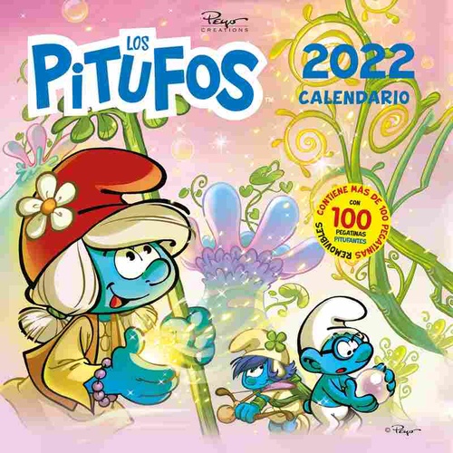 CALENDARIO LOS PITUFOS 2022 DE PARED