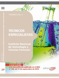 2. TEMARIO TÉCNICOS ESPECIALISTAS DEL INSTITUTO NACIONAL TOXICOLOGÍA