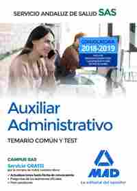 TEMARIO COMUN Y TEST AUXILIAR ADMINISTRATIVO 2018 SAS