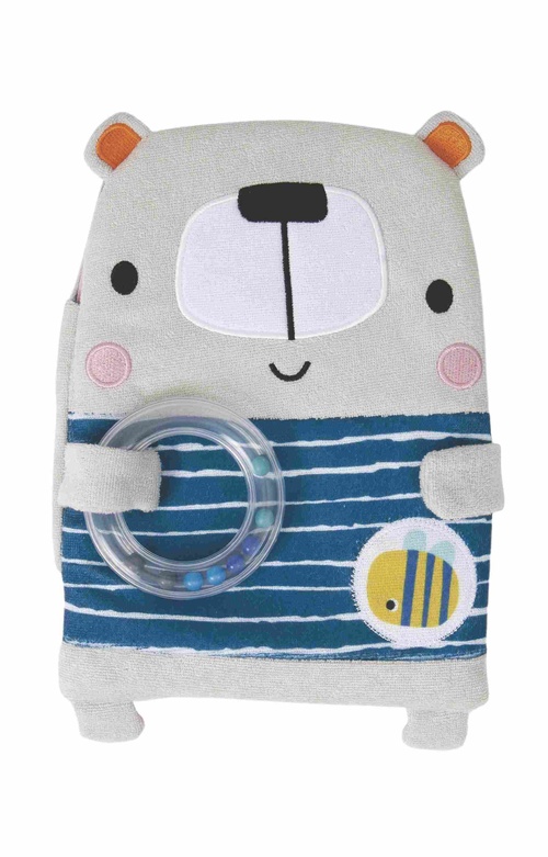 EL OSITO. LIBRO DE TELA CON SONAJERO