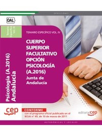 CUERPO SUPERIOR FACULTATIVO DE LA JUNTA DE ANDALUCÍA, OPCIÓN PSICOLOGÍ