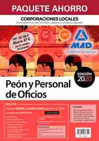 PQTE AHORRO. PEÓN Y PERSONAL DE OFICIOS DE CORPORACIONES LOCALES:TEMARIO 1 Y 2; TEST Y SUPUESTOS COM