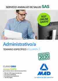 ADMINISTRATIVO/A SERVICIO ANDALUZ SALUD SAS. TEMARIO ESPECÍFICO VOL 3