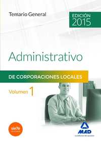TEMARIO 1. ADMINISTRATIVO CORPORACIONES LOCALES (ED. 2015)