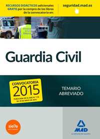 GUARDIA CIVIL. TEMARIO ABREVIADO 2015