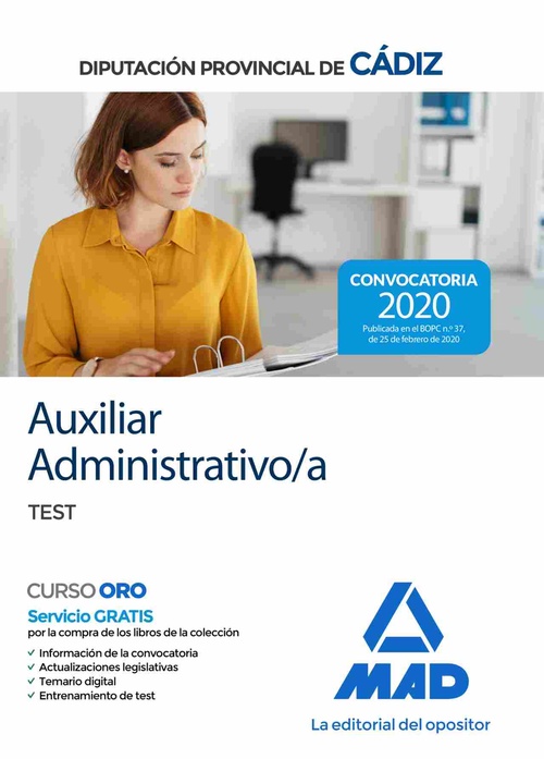 TEST  AUXILIAR ADMINISTRATIVO  DIPUTACION PROVINCIAL DE CADIZ