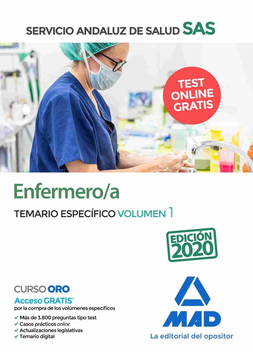 ENFERMERO/A DEL SERVICIO ANDALUZ DE SALUD. TEMARIO ESPECÍFICO VOLUMEN 1 TEMARIO ESPECÍFICO VOLUMEN 1