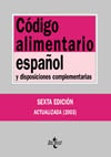 CÓDIGO ALIMENTARIO ESPAÑOL Y DISPOSICIONES COMPLEMENTARIAS
