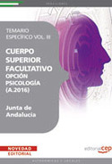 3. TEMARIO CUERPO SUPERIOR FACULTATIVO JUNTA  ANDALUCÍA: PSICOLOGÍA
