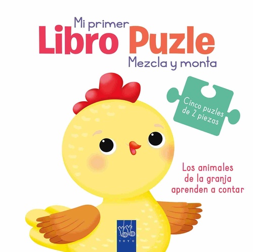 LOS ANIMALES DE LA GRANJA APRENDEN A CONTAR. MI PRIMER LIBRO PUZLE.