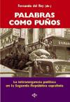 PALABRAS COMO PUÑOS.LA INTRANSIGENCIA POLÍTICA EN LA SEGUNDA REPÚBLICA