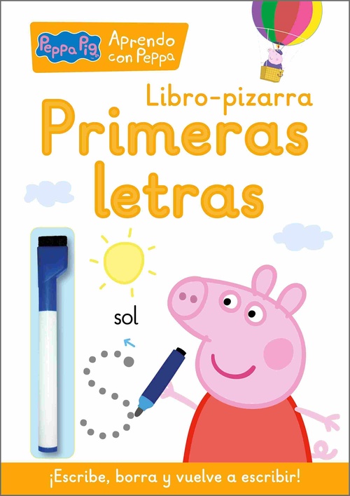 PIMERAS LETRAS. LIBRO-PIZARRA PEPPA PIG. ¡ESCRIBE, BORRA Y VUELVE A ESCRIBIR!