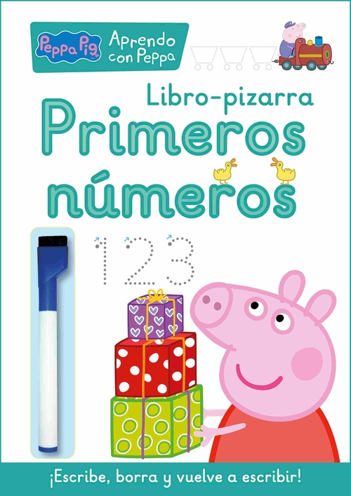 PRIMEROS NÚMEROS (LIPRO-PIZARRA) (PEPPA PIG. CUADERNO DE ACTIVIDADES)           ¡ESCRIBE, BORRA Y VU