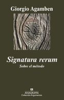 SIGNATURA RERUM. SOBRE EL METODO