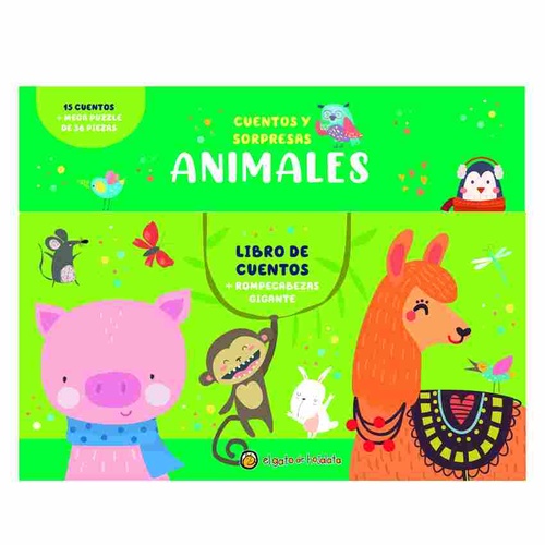 ANIMALES. CUENTOS Y SORPRESAS. LIBRO + ROMPECABEZA