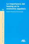 IMPORTANCIA DEL LEASING EN LA ECONOMIA ESPAÑOLA, LA
