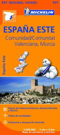 MAPA 577. ESPAÑA ESTE. COMUNIDAD VALENCIANA / MURCIA