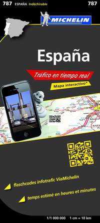787. ESPAÑA MAPA CARRETERAS ALTA RESISTENCIA .ESCALA 1/1.000.000 (TRAFICO EN TIEMPO REAL)